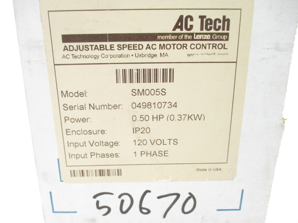 AC TECH SM005S 120V 9.2A NSMP