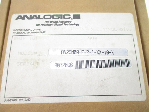 ANALOGIC AN25M00-E-P-1-XX-10-X 110VAC NSMP