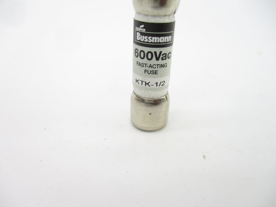 BUSSMANN KTK-1/2 600VAC 1/2A (WH/BLK) NSNP