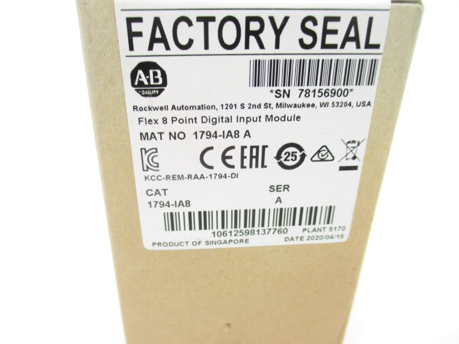 ALLEN BRADLEY 1794-IA8 SER. A DATE: 2020 NSFS