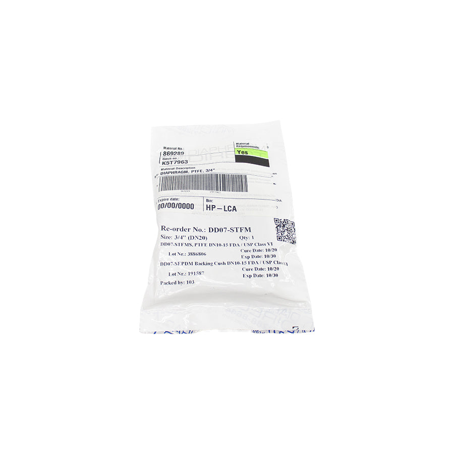 DIAPHRAGM DIRECT K5T7963 869289 3/4" NSMP