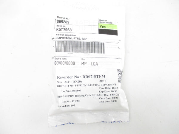 DIAPHRAGM DIRECT K5T7963 869289 3/4" NSMP