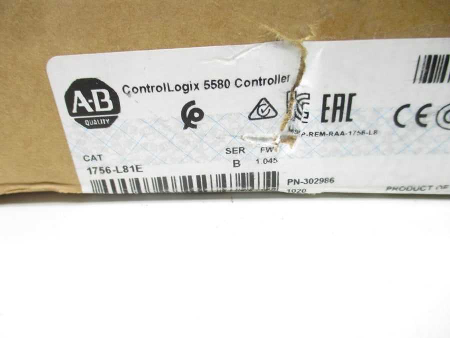 ALLEN BRADLEY 1756-L81E SER. A F/W 1.045 NSMP