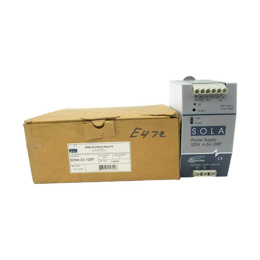 SOLA SDN4-24-100P 115/230VAC 1.8/0.9A NSMP