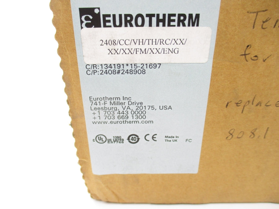 EUROTHERM 2408/CC/VH/TH/RC/XX/XX/XX/FM/XX/ENG 240VAC 10A NSMP