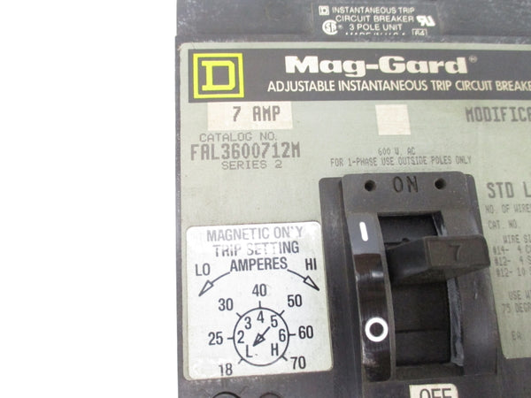 SQUARE D FAL3600712M SER. 2 600VAC 7A UNMP