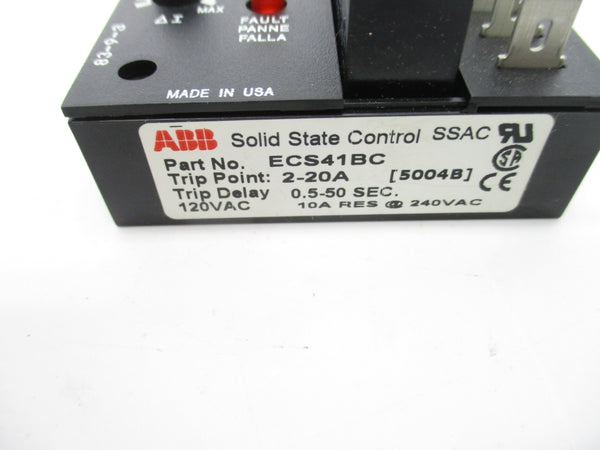 ABB ECS41BC 120-240VAC 2-20A 0.5-50S UNMP