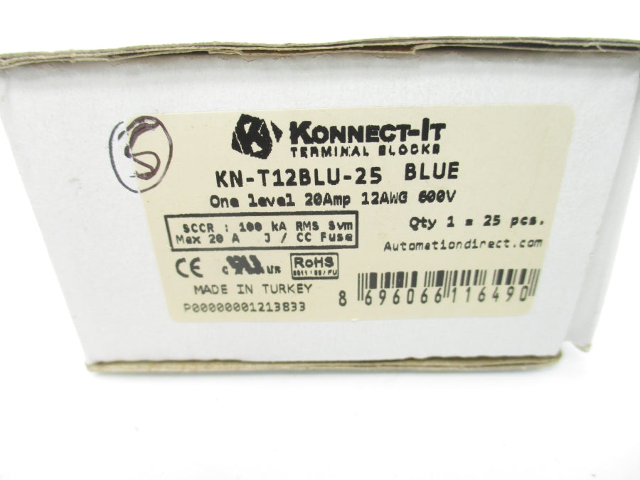 KONNECT-IT KN-T12BLU-25 600V 20A (PKG OF 25) NSFS