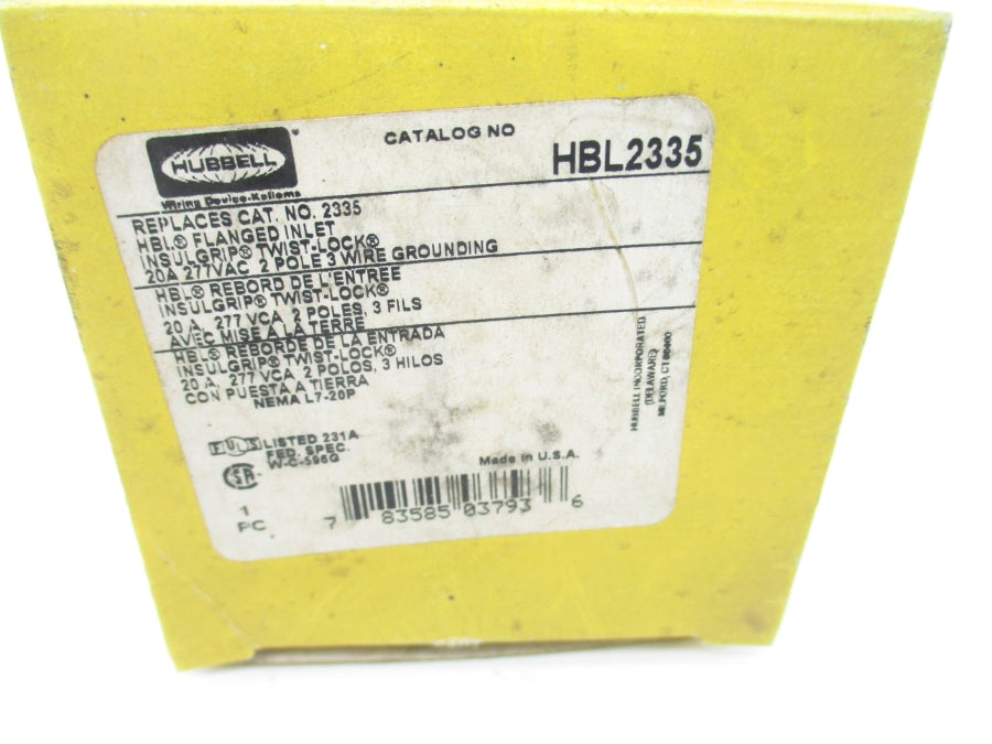 HUBBELL HBL2335 277VAC 20A NSMP