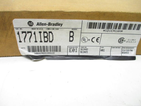 INDUSTRIAL SPARE PART 1771-IBD SER. B 10-30VDC UNMP
