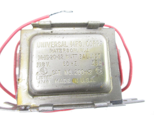 UNIVERSAL 200-H2 118V .35A UNMP