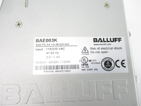 BALLUFF BAEPS-XA-1W-48-025-002 115/230VAC 2.8/1.4A NSNP
