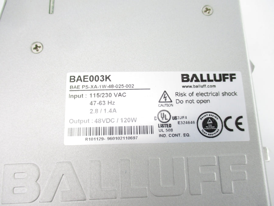 BALLUFF BAEPS-XA-1W-48-025-002 115/230VAC 2.8/1.4A NSNP