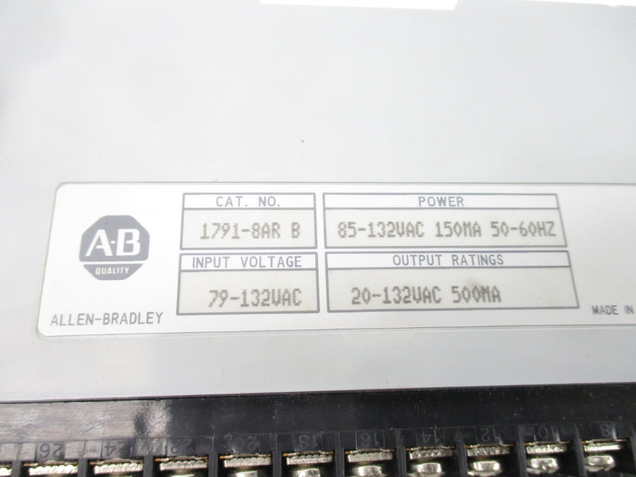 ALLEN BRADLEY 1791-8AR SER. B 79-132VAC UNMP