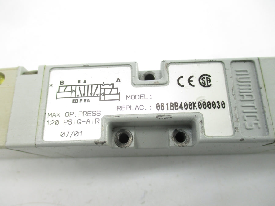NUMATICS 061BB400K000030 110-120V 120PSI UNMP