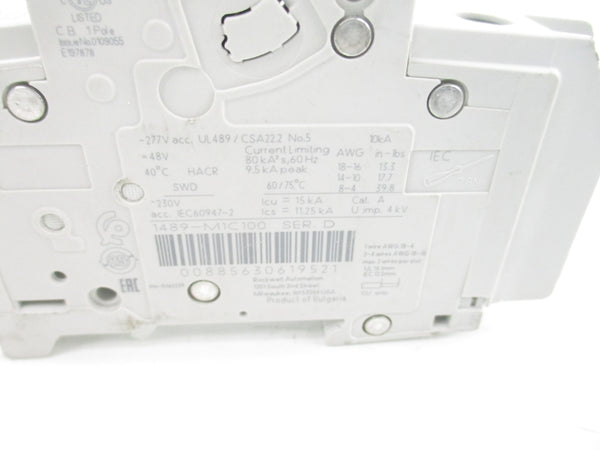 INDUSTRIAL SPARE PART 1489-M1C100 SER. D 277VAC 10A (AS PICTURED1) NSNP