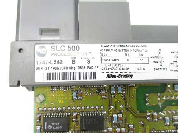 INDUSTRIAL SPARE PART 1747-L542 SER. B F/W 11 24VDC REV. 3 (NO DOOR/KEY) UNMP