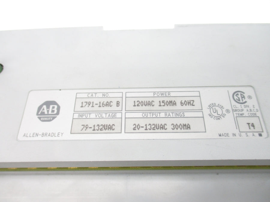 ALLEN BRADLEY 1791-16AC SER. B 79-132VAC (AS PICTURED) UNMP