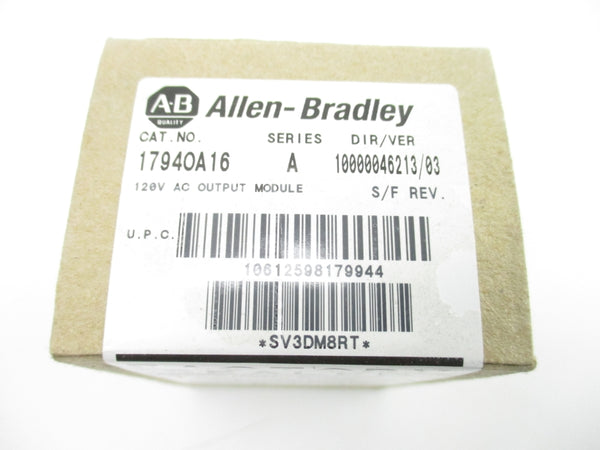 INDUSTRIAL SPARE PART 1794-OA16 SER. A 120VAC DATE: 2015 NSFS