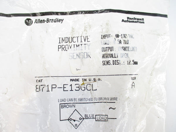 INDUSTRIAL SPARE PART 871P-E13GCL SER. A 40-132VAC NSMP