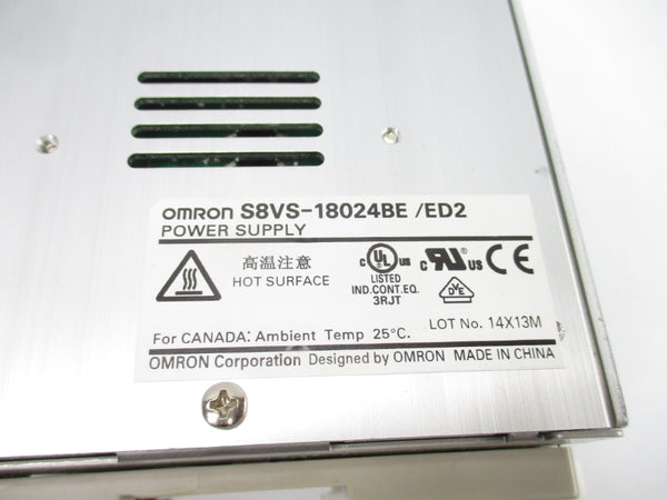 OMRON S8VS-18024BE/ED2 100-240VAC 2.9A NSNP