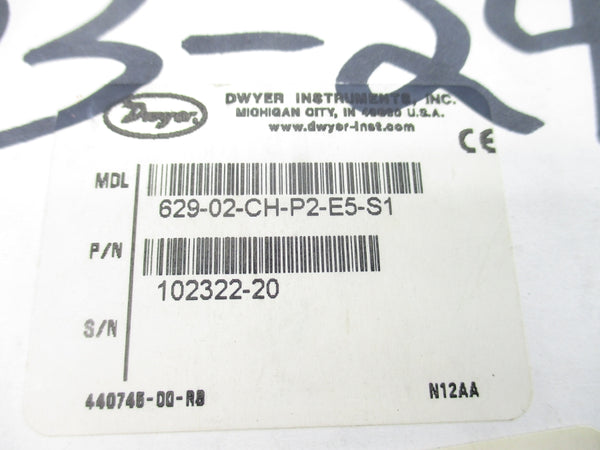 DWYER 629-02-CH-P2-E5-S1 10322-20 13-30VDC 0-10PSI NSMP