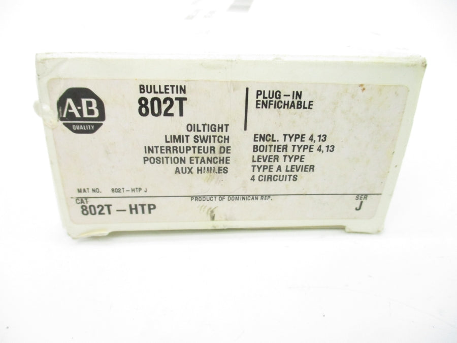ALLEN BRADLEY 802T-HTP SER. H 120-300VAC 60A (WH) NSMP