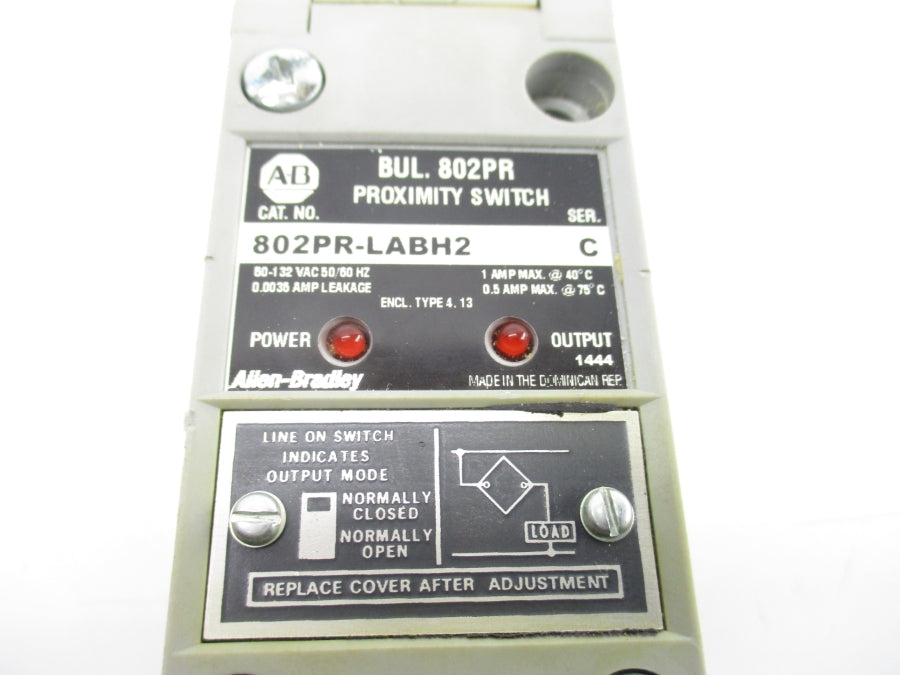 ALLEN BRADLEY 802PR-LABH2 SER. C 60-132VAC 1A UNMP