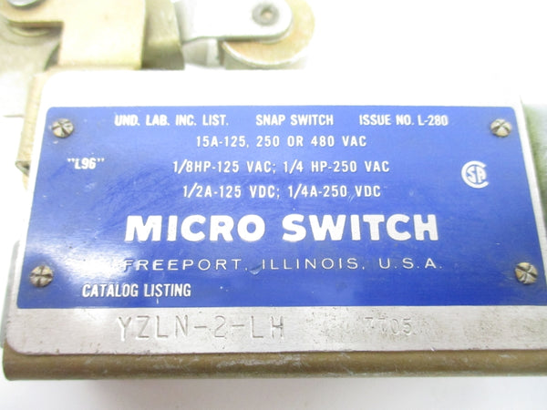 MICRO SWITCH YZLN-2-LH 480VAC 15A UNMP