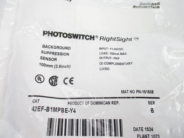 INDUSTRIAL SPARE PART 42EF-B1MPBE-Y4 SER. B 11-30VDC NSMP