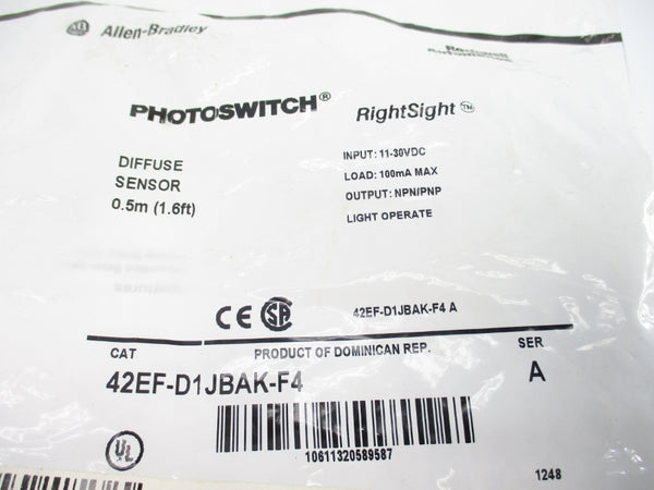 INDUSTRIAL SPARE PART 42EF-D1JBAK-F4 SER. A 11-30VDC NSMP