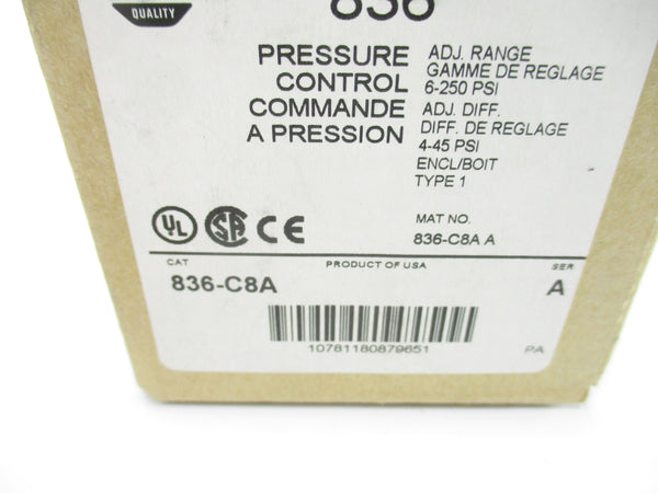 INDUSTRIAL SPARE PART 836-C8A SER. A 6-250PSI (BR/WH) NSMP