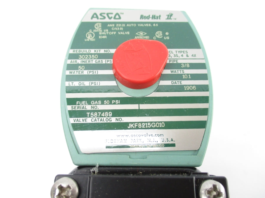ASCO JKF8215G010 110/120V 50PSI 3/8" NSNP