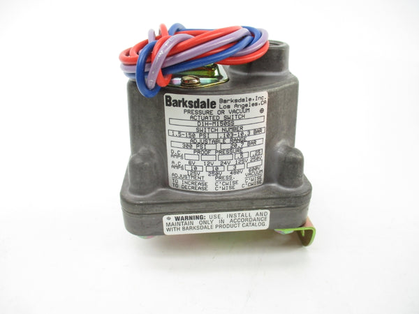 BARKSDALE D1H-M150SS 480VAC 3A 1.5-150PSI NSMP