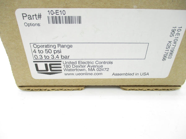 UNITED ELECTRIC 10-E10 250VAC 5A 4-50PSI NSMP