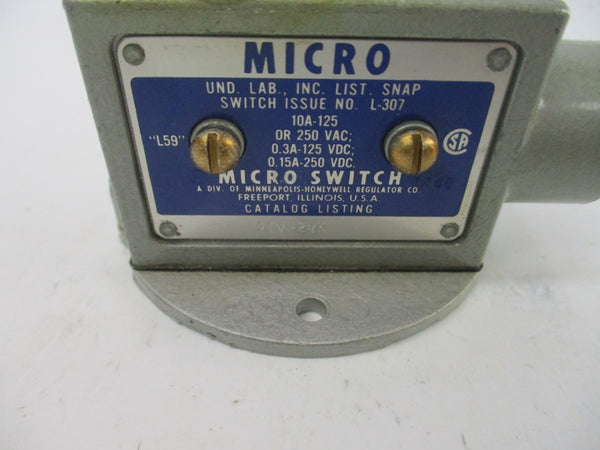 MICRO SWITCH DTV-2RN 250VAC 10A NSNP