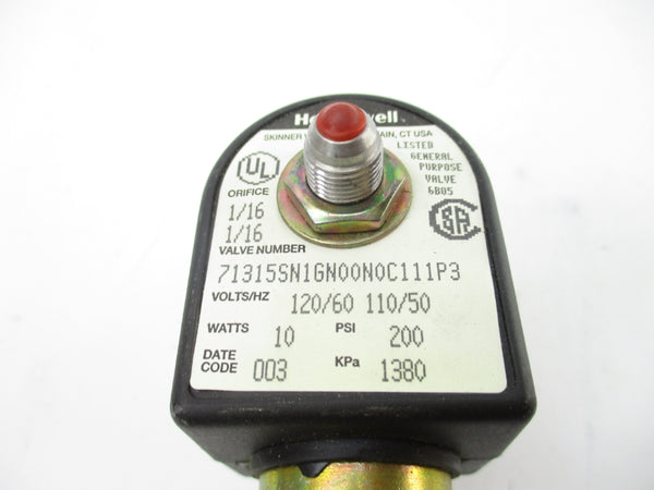 HONEYWELL 71315SN1GN00N0C111P3 110/120V 200PSI NSNP