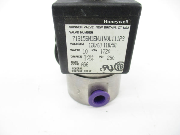 HONEYWELL 71315SN1ENJ1N0L111P3 110/120V 250PSI NSNP