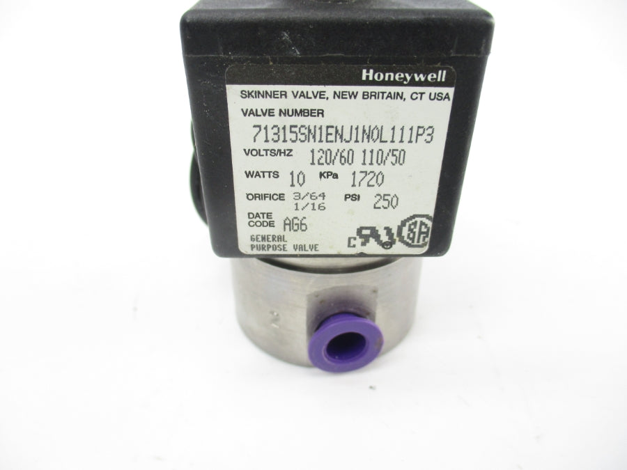 HONEYWELL 71315SN1ENJ1N0L111P3 110/120V 250PSI NSNP