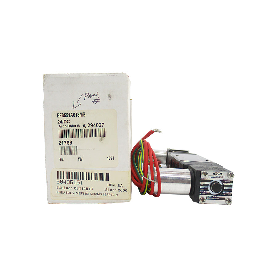 ASCO EF8551A018MS 24VDC 30-150PSI 1/4" NSMP