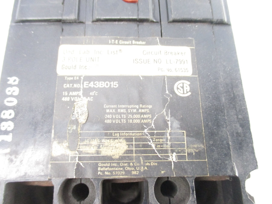 ITE E43B015 480VAC 15A UNMP