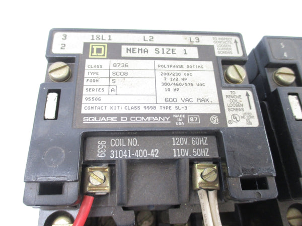 SQUARE D 8736SCO8V02S SER. A 110/120V UNMP