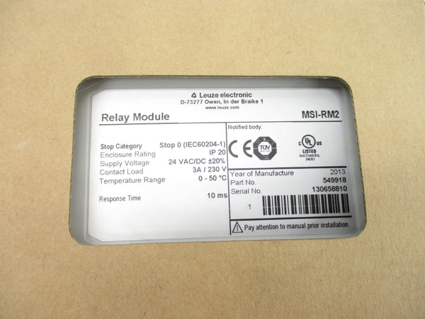 LEUZE ELECTRONIC MSI-RM2 549918 24VAC/DC NSMP