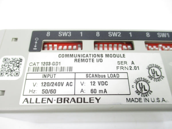 INDUSTRIAL SPARE PART 1203-GD1 SER. A F/W 2.01 120/240VAC UNMP