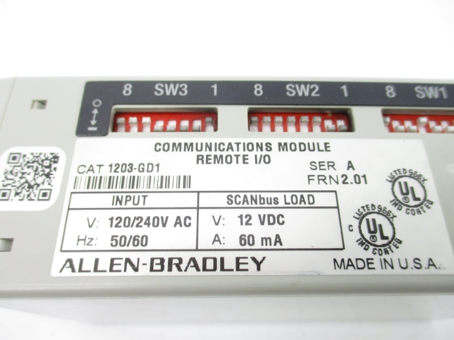 ALLEN BRADLEY 1203-GD1 SER. A F/W 2.01 120/240VAC UNMP