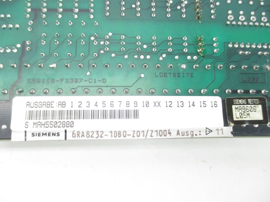 SIEMENS 6RA8232-1DB0-Z01/Z1004 VER. 11 UNMP