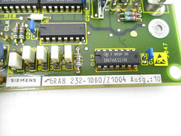 SIEMENS 6RA8232-1DB0/Z1004 R1-106-101-509 VER. 10 UNMP