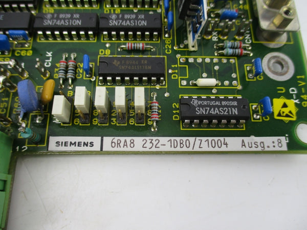 SIEMENS 6RA8232-1DB0/Z1004 R1-106-101-509 VER. 8 (AS PICTURED) UNMP