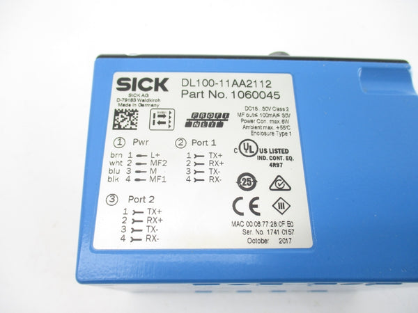 SICK DL100-11AA2112 1060045 18-30VDC NSNP