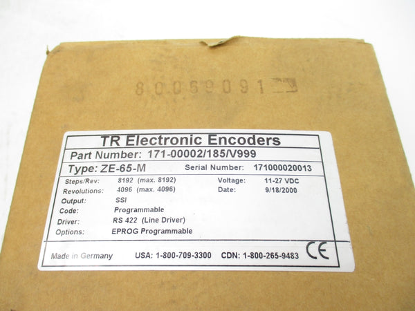TR ELECTRONICS 171-00002/185/V999 ZE-65-M 11-27VDC NSMP